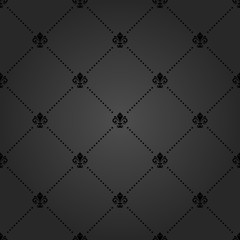 Naklejka premium Seamless Vector Pattern With Royal Lily