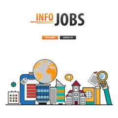 Info jobs vector background