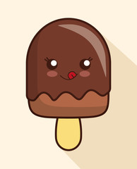 Ice cream design. Cartoon icon. dessert illustration,