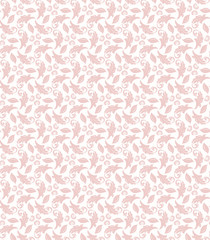Fototapeta premium Floral Fine Seamless Vector Pattern