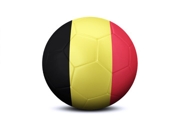 Soccer ball with flag of Belgium