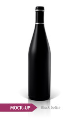 black bottles of wine or cocktail