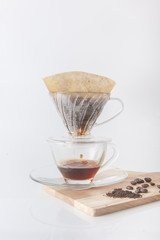 Show of Drip Coffee.selective focus.