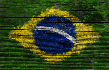Brazil grunge flag