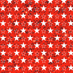Fototapeta na wymiar Starry Grunge Red Background for Independence Day of America