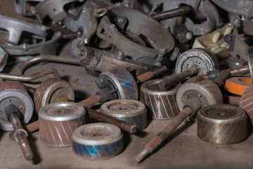 Of scrap metal. Close up.