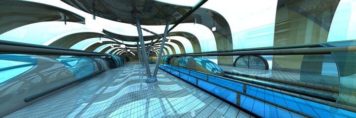 Futuristic Subway Station	