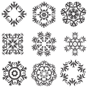 Abstract ornament set