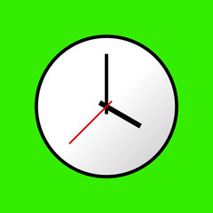 Clock icon, Vector illustration, flat design EPS10