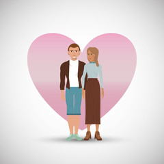 Love design. Romantic icon. Colorfull illustration, vector graph