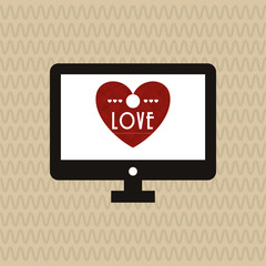 Love design. Romantic icon. Colorfull illustration, vector graph