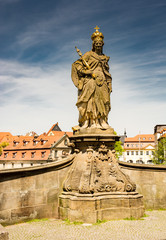 Fototapeta na wymiar Sculpture of Heilige Kunigunde in Bamberg