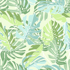 Tropical palm leaves. - 113252325