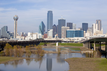 Fototapeta na wymiar Skyline of downtown Dallas, Texas