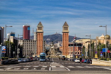Fototapeta premium Barcelona, tablica Hiszpanii