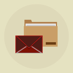 email design. envelope icon. Colorfull illustration, vector grap