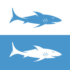 vector design template of  the abstract shark