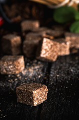 Lumps of brown sugar