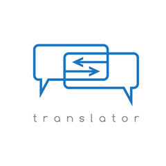 vector illustration of web translator with arrows