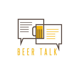 vector design template of beer talk concept