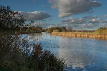 River with clouds