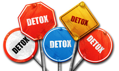detox, 3D rendering, rough street sign collection