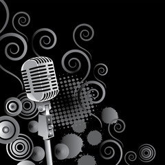 Creative swirl music background for print or web