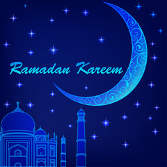 Obraz na płótnie Canvas Ramadan Kareem islamic background. Eid mubarak. Islam holly mont