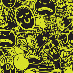 Seamless pattern graffiti