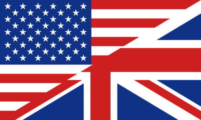 UK and USA flag