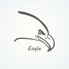 Eagle head illustration vector