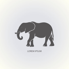 ELEPHANT silhouette illustration vector