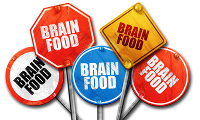 brain food, 3D rendering, rough street sign collection