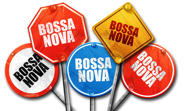 bossa nova, 3D rendering, rough street sign collection
