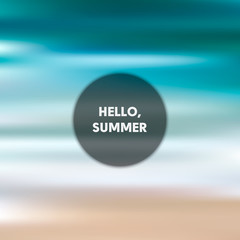 Say Hello to Summer, creative graphic message for your summer design.