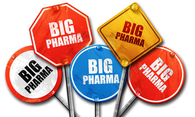 big pharma, 3D rendering, rough street sign collection