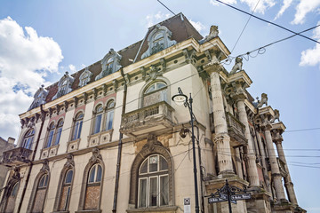 Obraz premium House with Lions in Pre Romantic Genovese style, in Constanta, Romania