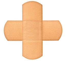 Adhesive plaster isolated on white background