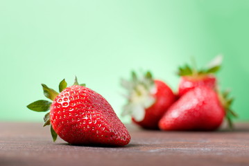 delicious ripe strawberries on the table