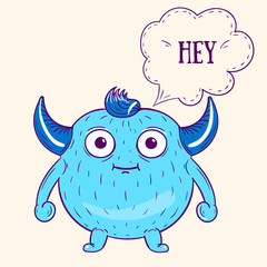 Cute monster vector illustration