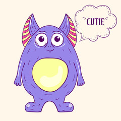 Cute monster vector illustration