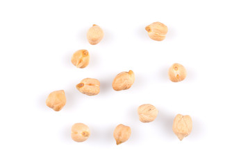chickpea on white background