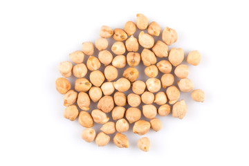 chick pea on white background