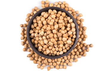 chick pea on white background