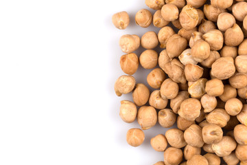 chick pea on white background