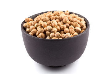 chick pea on white background