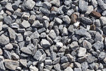 Crushed grey stones