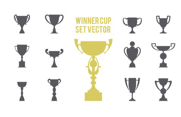 winner cup set icon