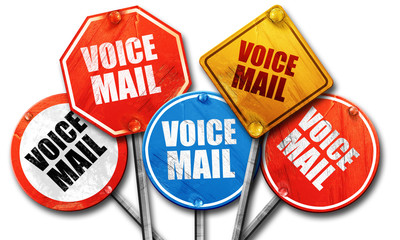 voice mail, 3D rendering, rough street sign collection