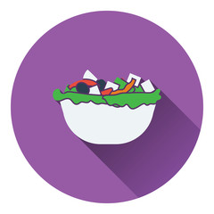 Salad in plate icon